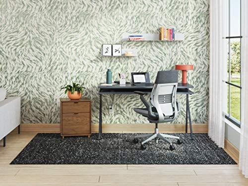 Steelcase Steelcase Gesture Office Chair - Era Onyx Fabric, Low Seat Height, Wrapped Back, Black on Black Frame, Lumbar Support, and Standard Carpet Casters