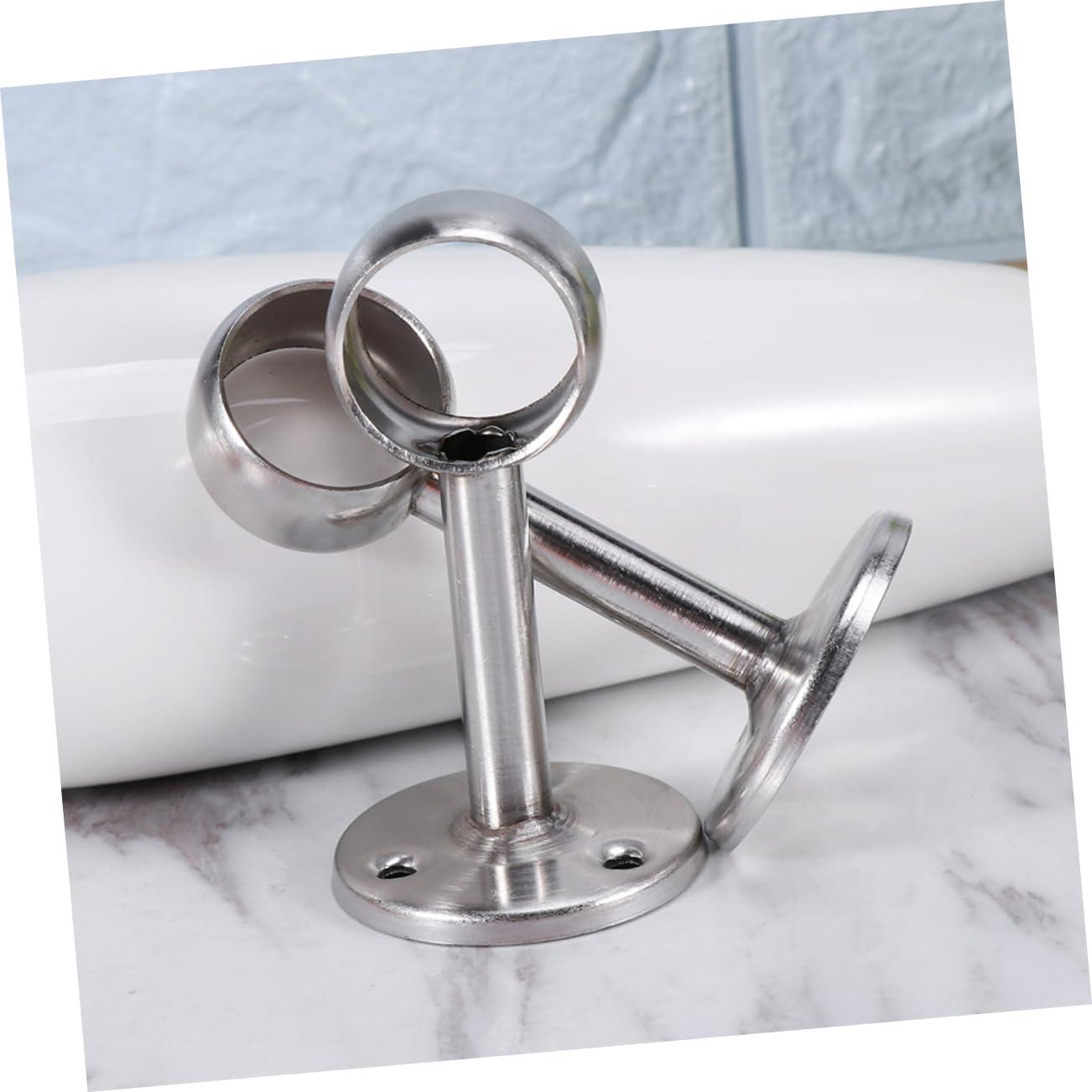 MAGICLULU MAGICLULU 6pcs Hanging Rod Holder Brackets Closet Wardrobe Curtains Rods Socket Holder Curtain Rod Holder Wardrobe Closet Holders Drapes Wardrobe Tube Closet Rod Hanger Wardrobe Rail Support