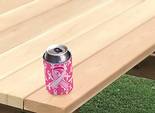 ThisWear Breast Cancer Awareness Pink Ribbon Loved Survivor 12 Pack Can Coolie Drink Coolers Coolies Pink