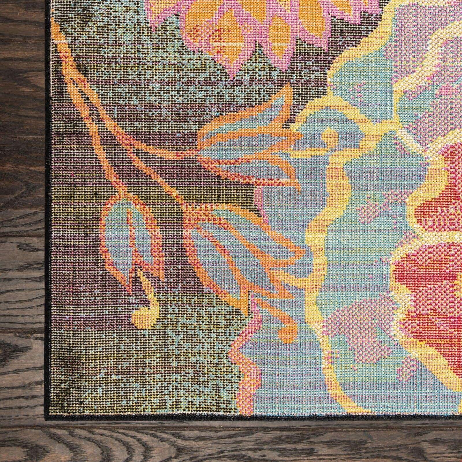 Overstock Overstock Country & Floral Noach Collection Area Rug 8'x10' - Black