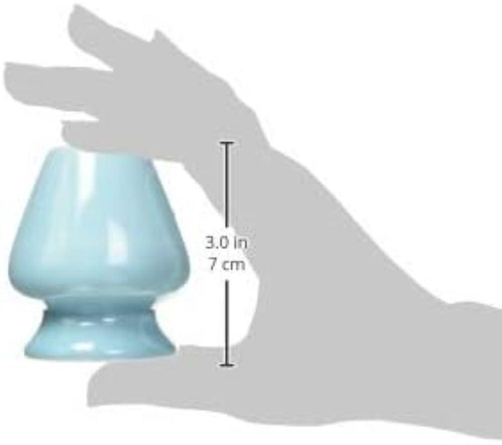 AIYA SINCE 1888 Aiya Traditional Japanese Matcha Whisk Holder - Pyramid Design for Bamboo Chasen Maintenance - Blue