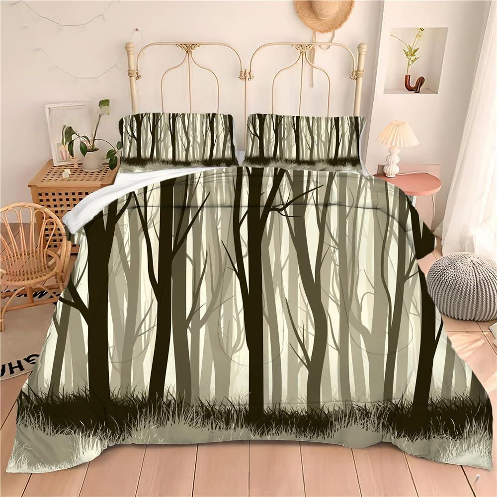 BIVVI BIVVI Tropical Comforter Set King Size Tropical Plant Palm Trees Bedding Set All Season Quilt King Size 1 Comforter with 2 Pillowcases