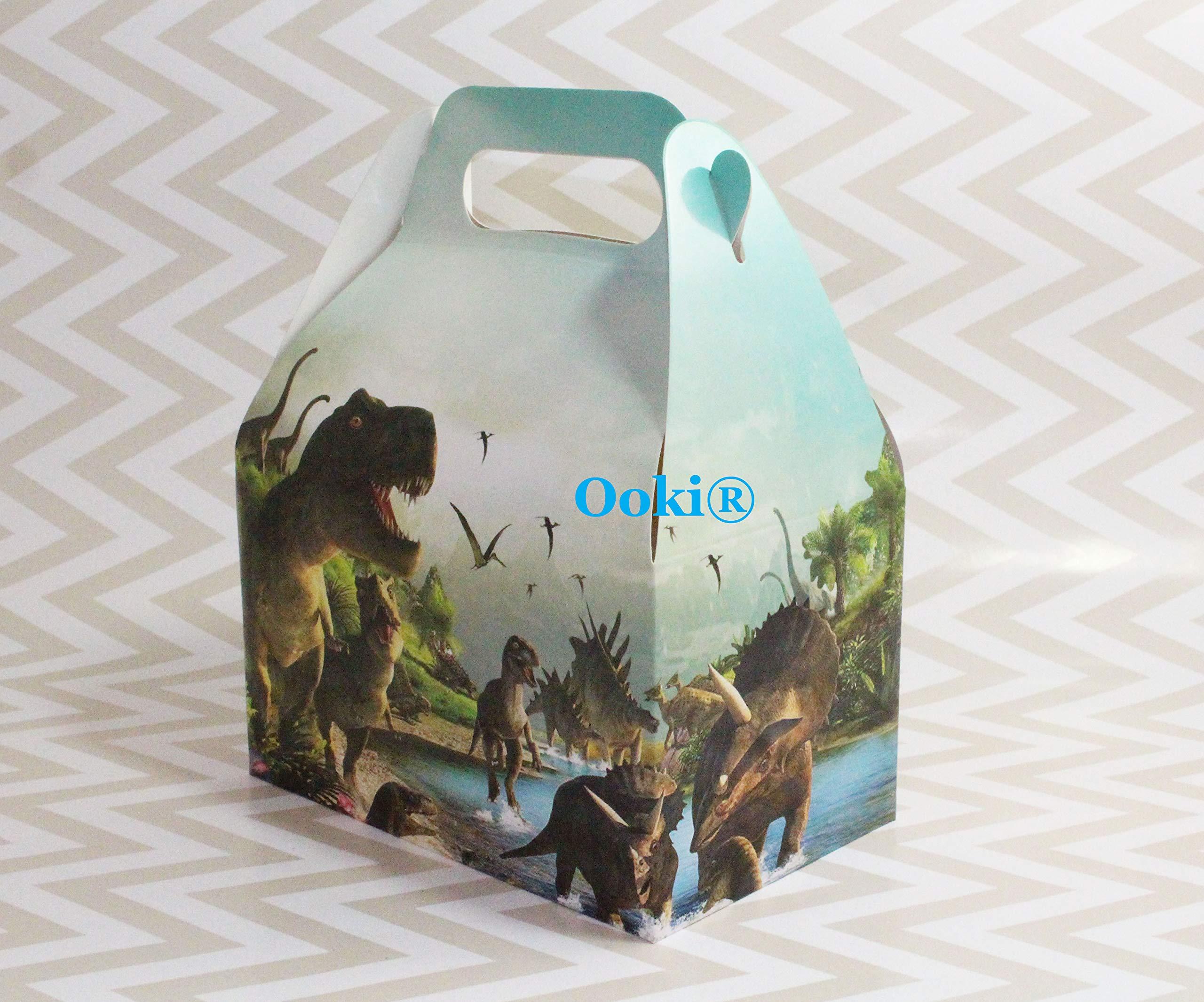 Ooki 12 Piece Dinosaur Jurassic Dino Theme Craft Goodies Box Kids Birthday Party Celebration Event Favors