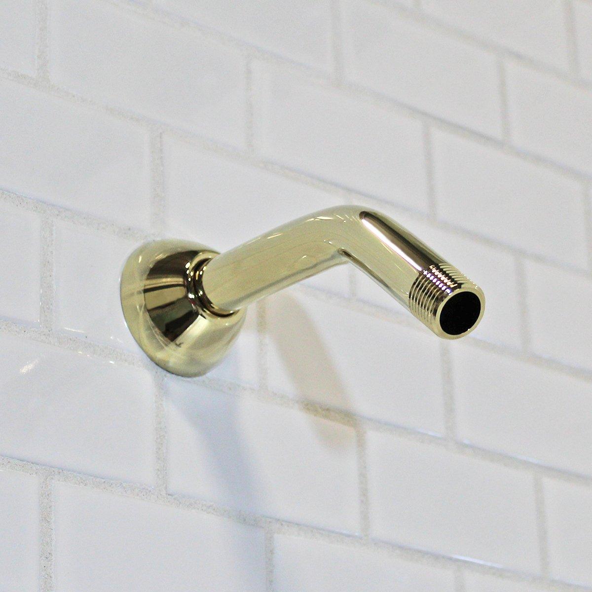 Speakman Speakman S-2500-PB Clean and Simple Shower Arm and Flange for Stylish Bathroom Décor, Polished Brass, 7 inches