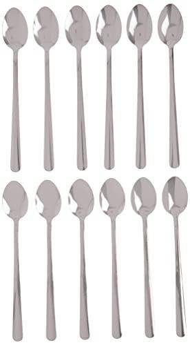 Winco Winco 12-Piece Windsor Iced Teaspoon Set, 18-0 Stainless Steel, Silver
