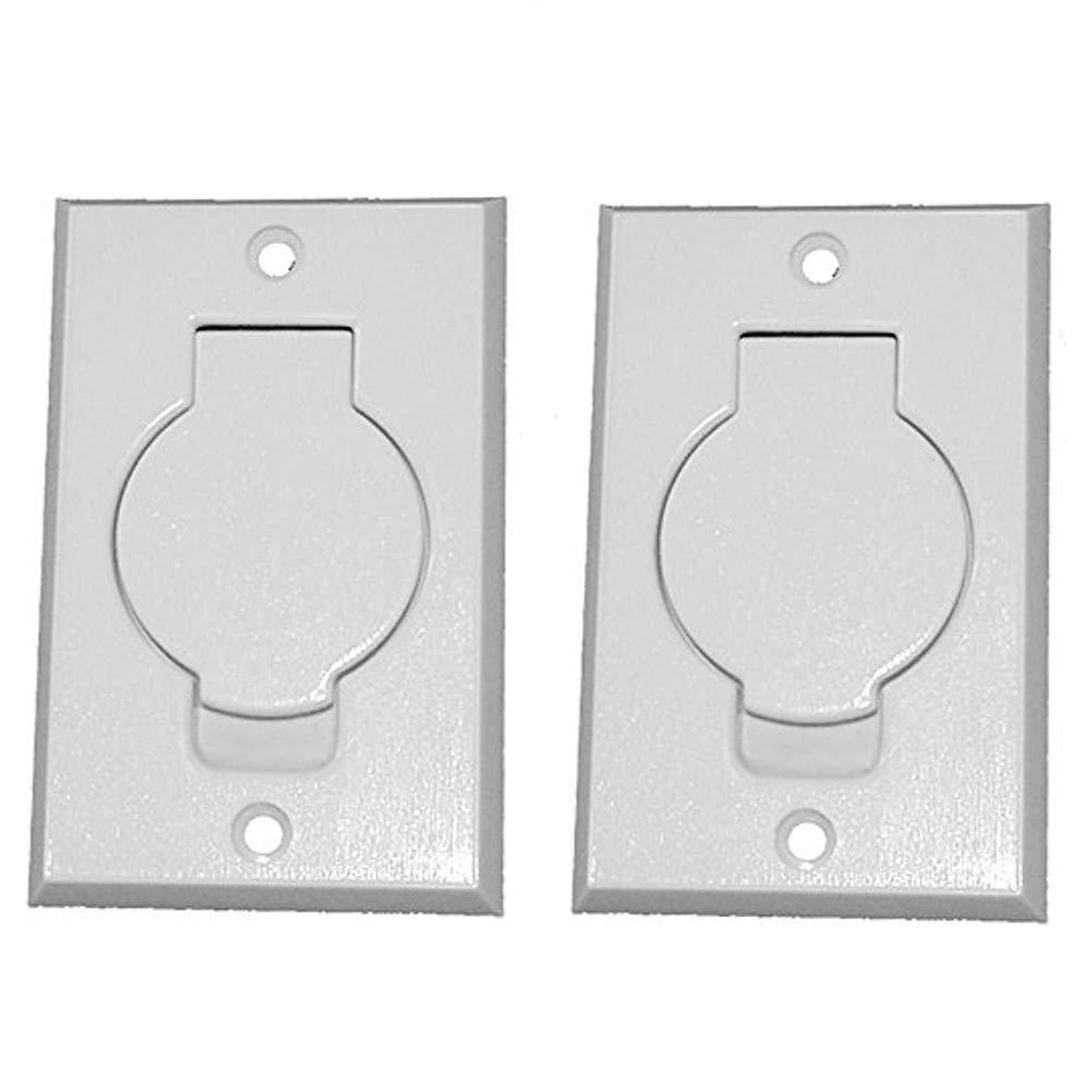 Replacement Pokin (2) Central Vacuum White Inlet Valves for Beam Central Vac - White Round Door