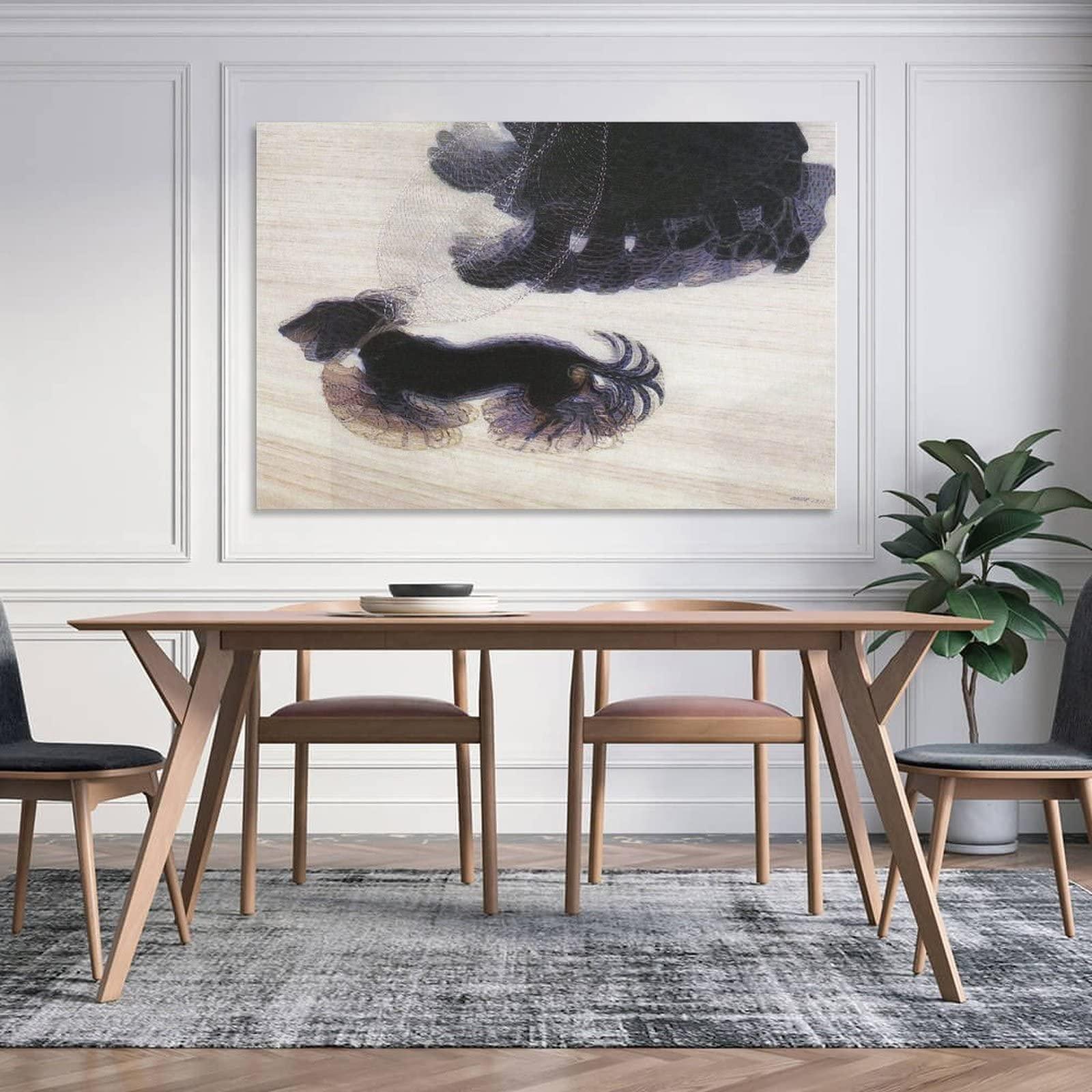 HUANGZIHUA886 Giacomo Balla - Dynamism of A Dog on A Leash Poster Decorative Painting Canvas Wall Art Living Room Posters Bedroom Painting 16x24inch(40x60cm)