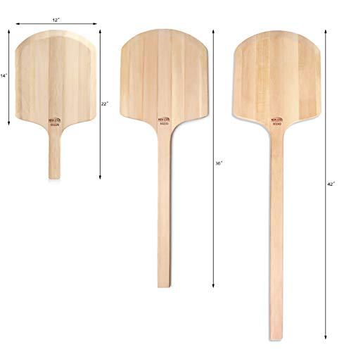 New Star Foodservice New Star Foodservice 50226 Restaurant-Grade Wooden Pizza Peel, 14" L x 12" W Plate, with 8" L Wooden Handle, 22" Overall Length
