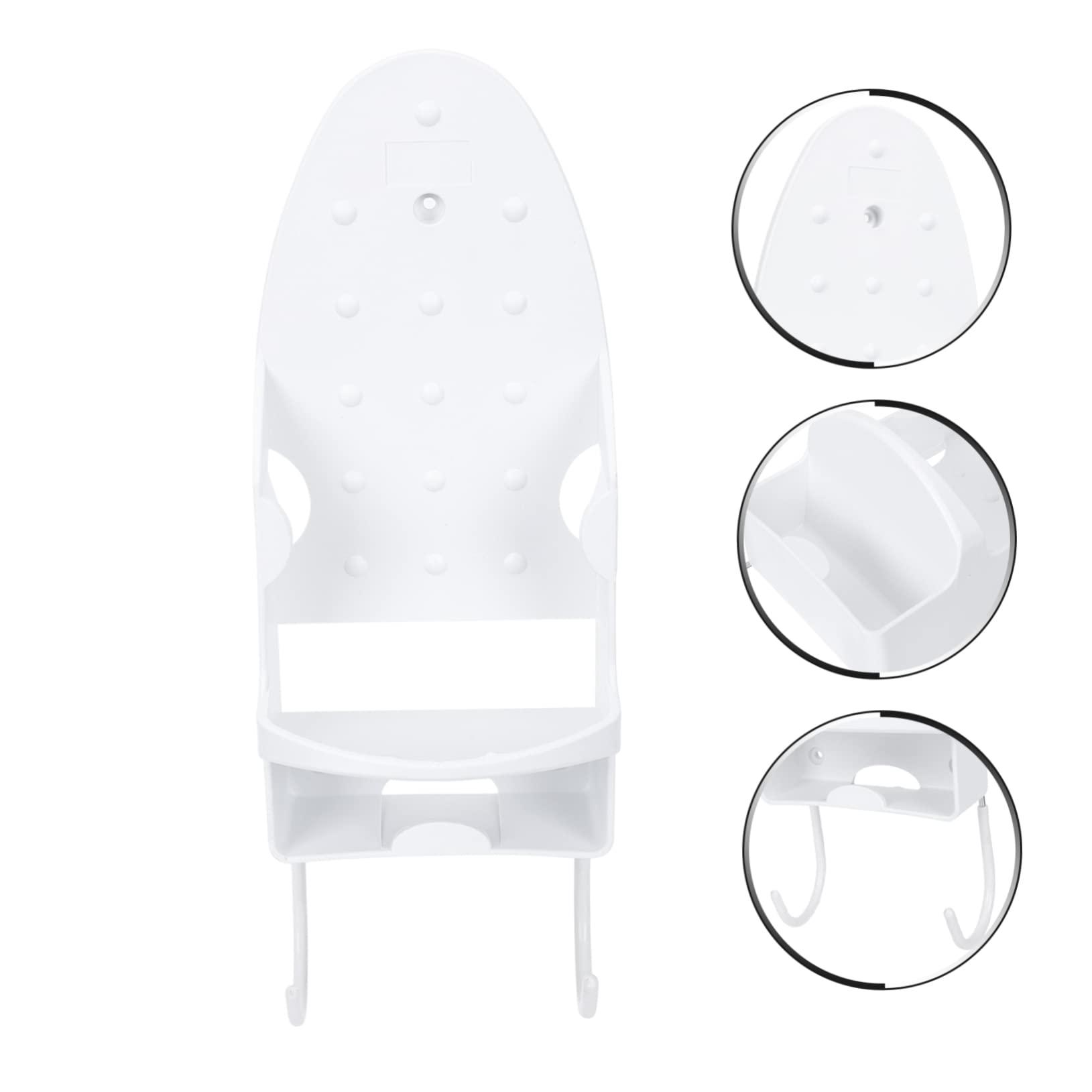 Yardenfun Yardenfun Iron Storage Rack Black Clothes Hangers Hook Hanger Ironing Board Wall Hanger Ironing Board Hook Wall Mount Clothing Rack Black Hanger Ironing Board Organizer Hooks White Pbt