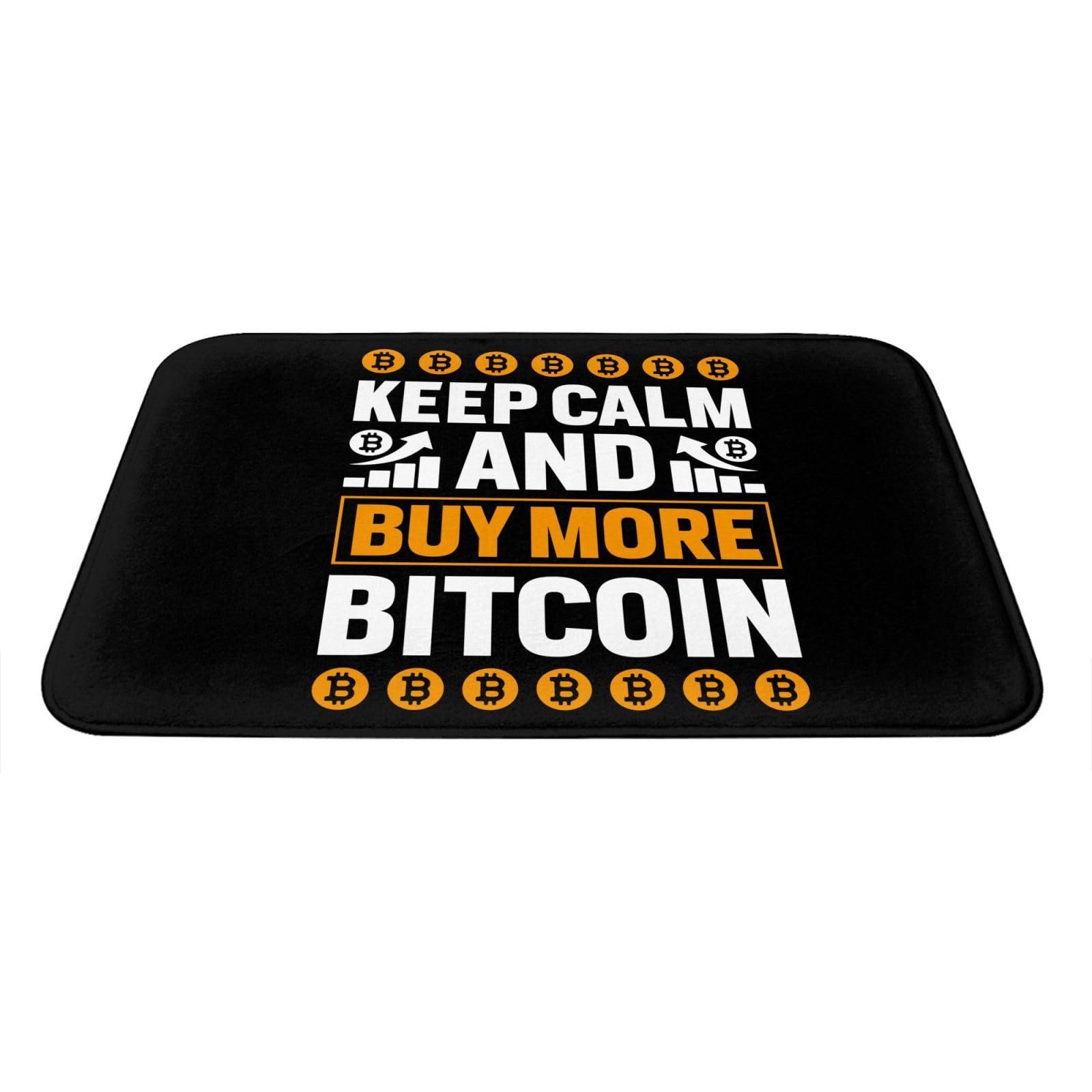 SIYTUAU SIYTUAU Keep Calm and Buy More Bitcoin Bathroom Rugs Ultra Soft Non Slip Bath Mat Living Room Kitchen Bedroom Rug 16x24 Inch Bath Rugs Door Mat