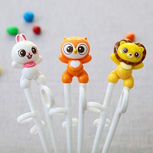 Edison Friends Edison Friends Chopsticks, Training Chopsticks, Learning, Beginner, Brain Training, Practice, Korean Food, Japanese Sushi, 1 Step to Learn Chopstick, Right Handed - Made in Korea (Lion)
