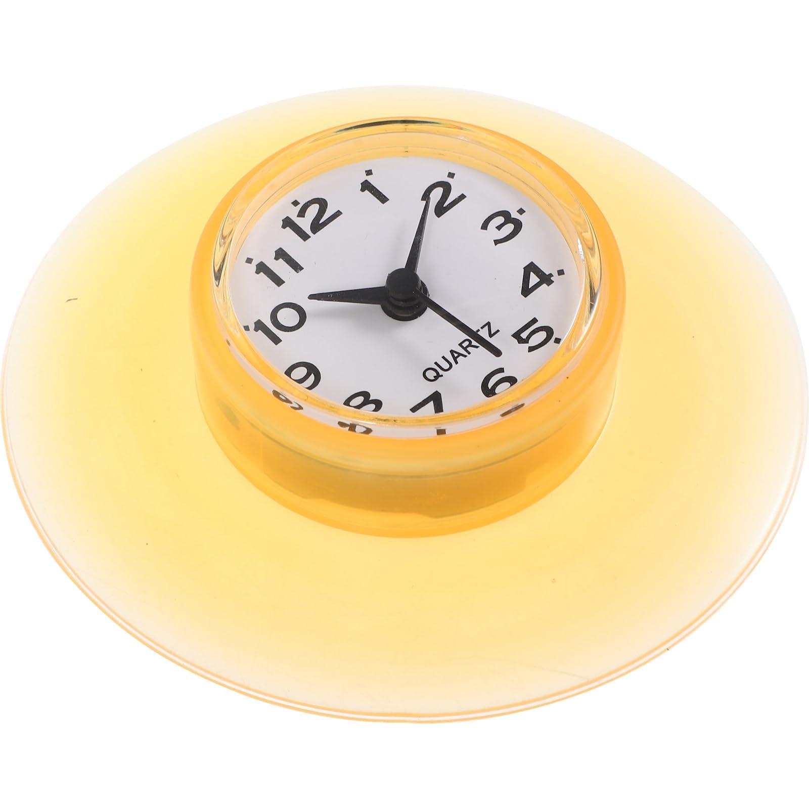 Luxshiny Luxshiny Bathroom Clock Cup Shower Clock for Kitchen and Bathroom Mirror Easy to Install No Battery Included