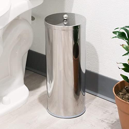 Huji [2023 Upgraded Version] HUJI Rust Resistant Stainless Steel Toilet Paper Roll Canister Holder w/Removable Base for Bathroom Storage (1 Pack, Toilet Paper Canister)