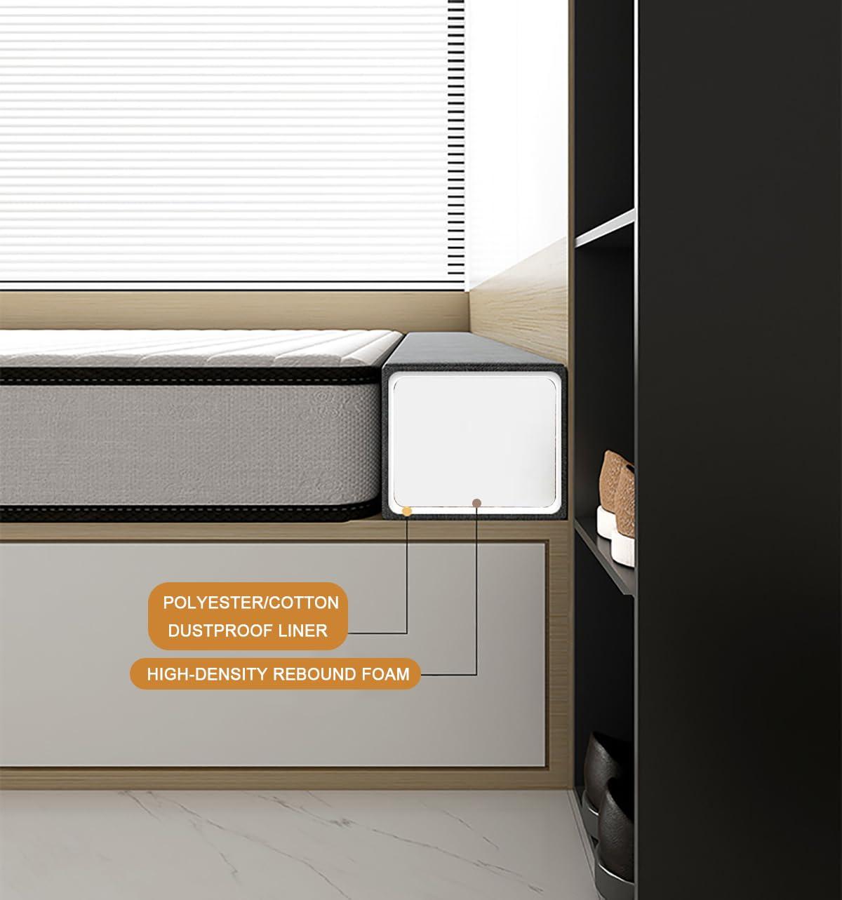 WAYRGN WAYRGN Bed Gap Filler,Headboard Gap Filler King,Mattress Extender,Mattress Gap Filler King Bed,Headboard Space Filler,Headboard Pillow High-Density Sponge with Removable Cover