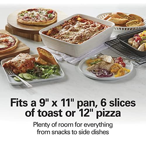 Hamilton Beach Hamilton Beach 6 Slice Countertop Toaster Oven With Easy Reach Roll-Top Door & 2-Way 12 Cup Programmable Drip Coffee Maker & Single Serve Machine, Glass Carafe, Auto Pause and Pour, Black (49980R)