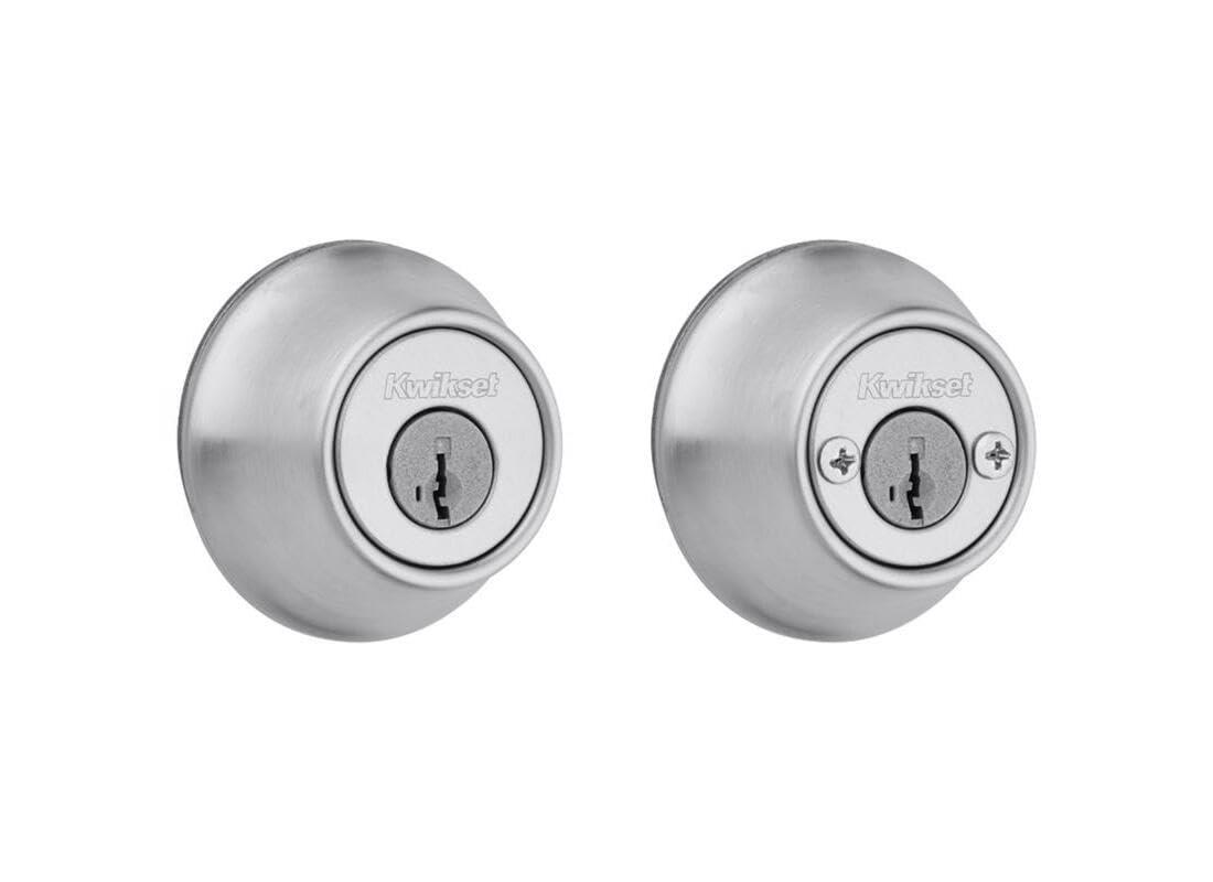 Kwikset Kwikset SmartKey Security Satin Chrome Metal Double Cylinder Deadbolt