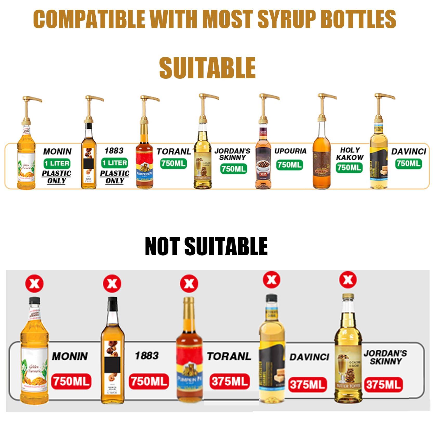 AOSWTLIF AOSWTLIF 12PCS Syrup Pump Suitable for 750ml BottlesCoffee Syrup Dispenser PumpFlavor Syrup Pump (12)