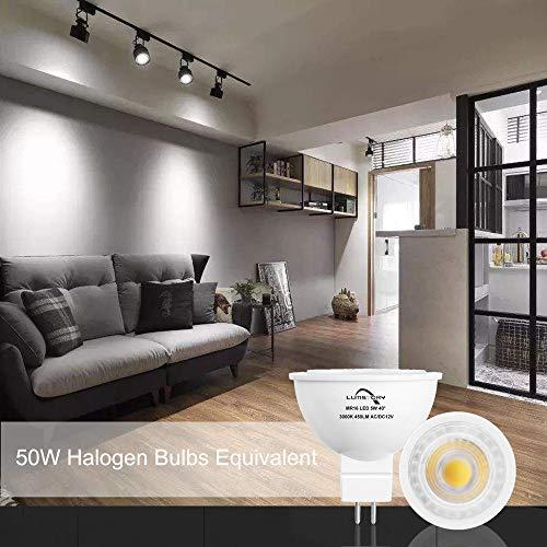 LumStory MR16 LED Bulb 5000K Daylight 12V GU5.3 Bipin Base Non-Dimmable 50W Equivalent Halogen Bulbs 5W LED Replacement for Landscape Track Lighting 10-Pack