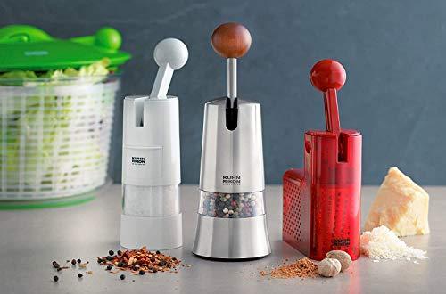 KUHN RIKON Kuhn Rikon Adjustable Ratchet Grinder with Ceramic Mechanism for Salt, Pepper and Spices, 8.5 x 2.25 inches, Black