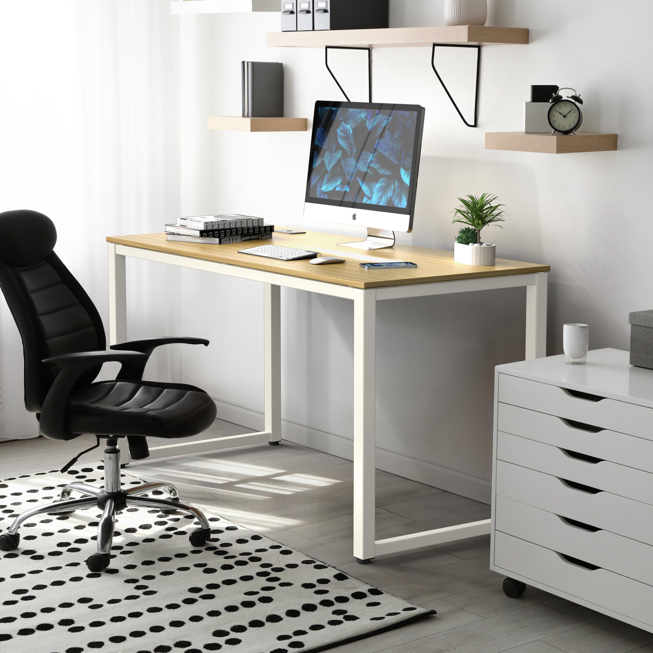 SHW SHW 48-Inch Commercial-Grade Office Computer Desk, Oak