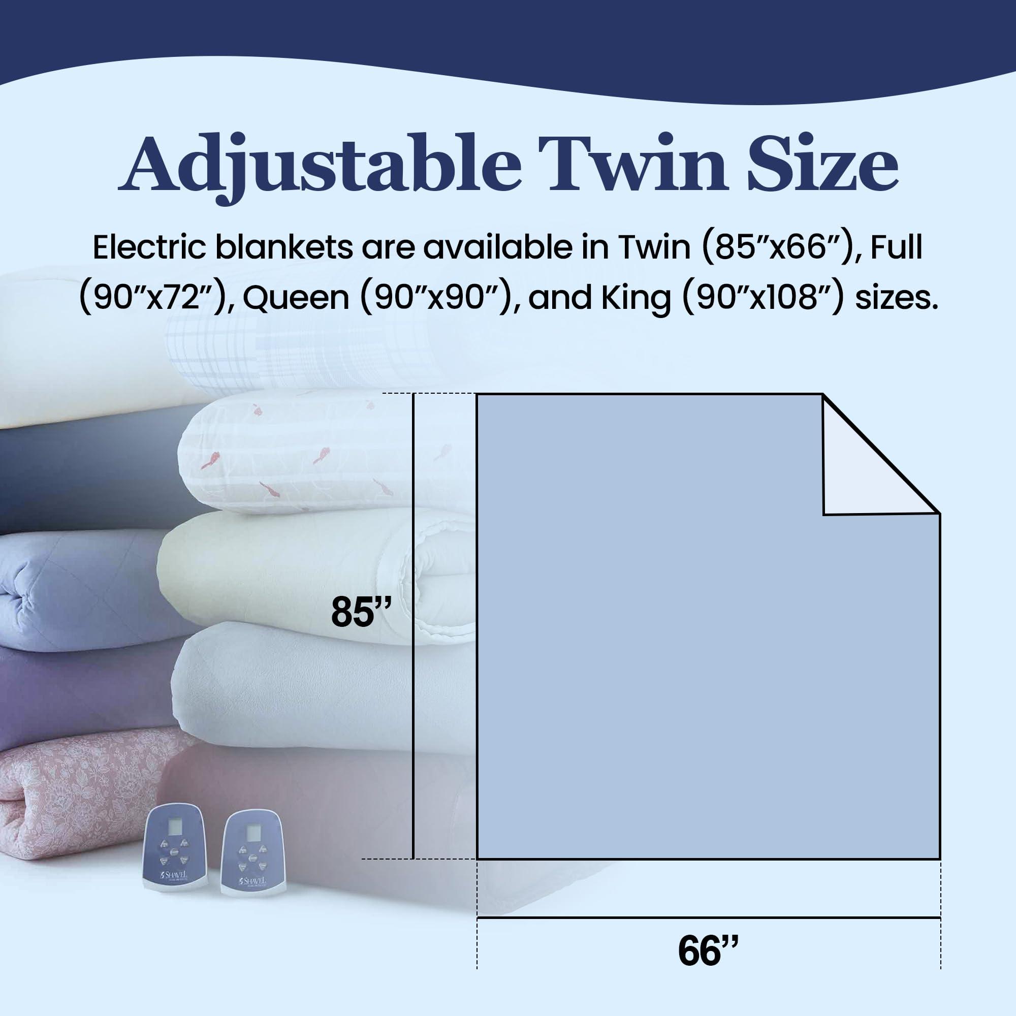 Thermee Thermee Micro Flannel Heated Blanket with Sherpa back, 10-Setting Electric Blanket Twin Size, Programmable Heating Blanket, Ultra-Soft Heated Throw Blanket, Fast Heating Thermal Blanket - City Stripe