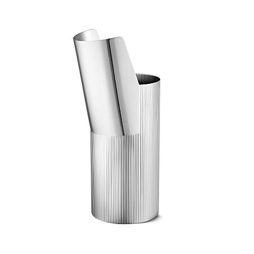Georg Jensen Georg Jensen Urkiola Vase, Stainless Steel, Tall, Silver