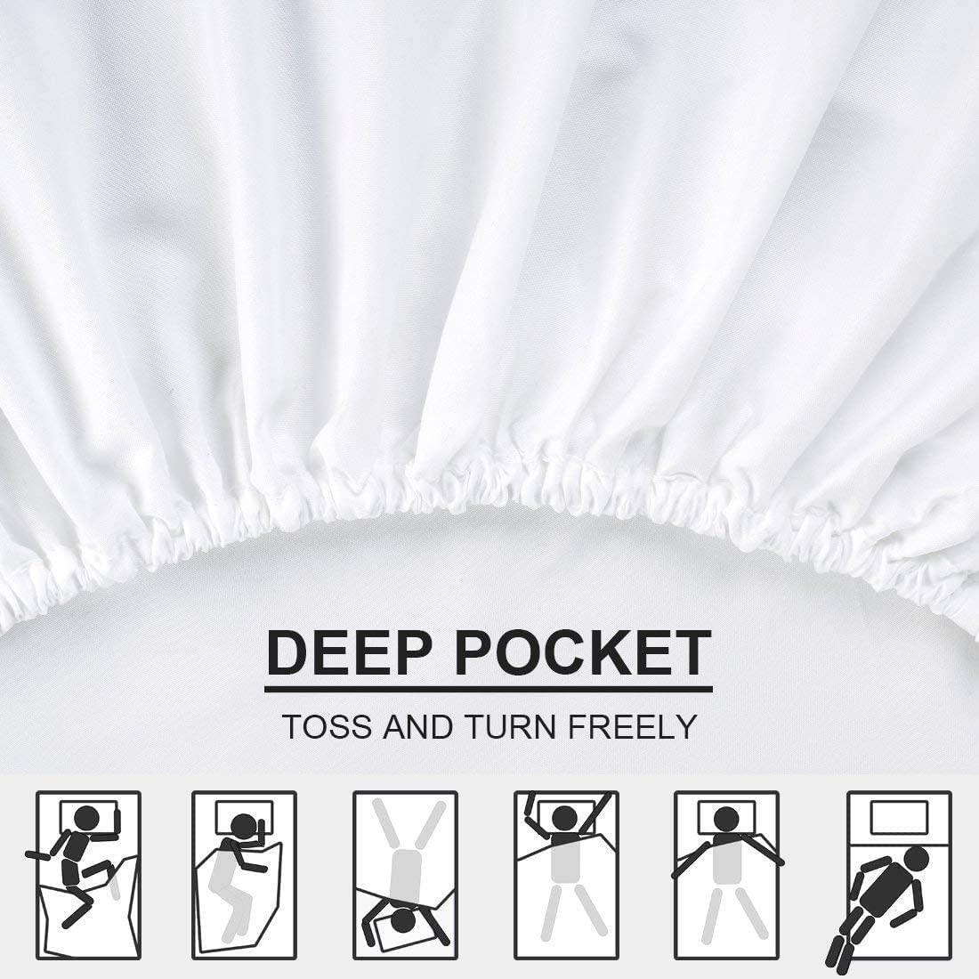 DIFFERENT SHEETING DIFFERENT SHEETING- Cot Fitted Sheet 28\" x 75\"-100% Cotton-Soft & Breathable- Only Fitted Sheet with 5\" Deep Pocket- Perfect for RV Bunk/Camping Cot/Guest Bed-Cot Size 28\" x 75\",Ivory Stripe