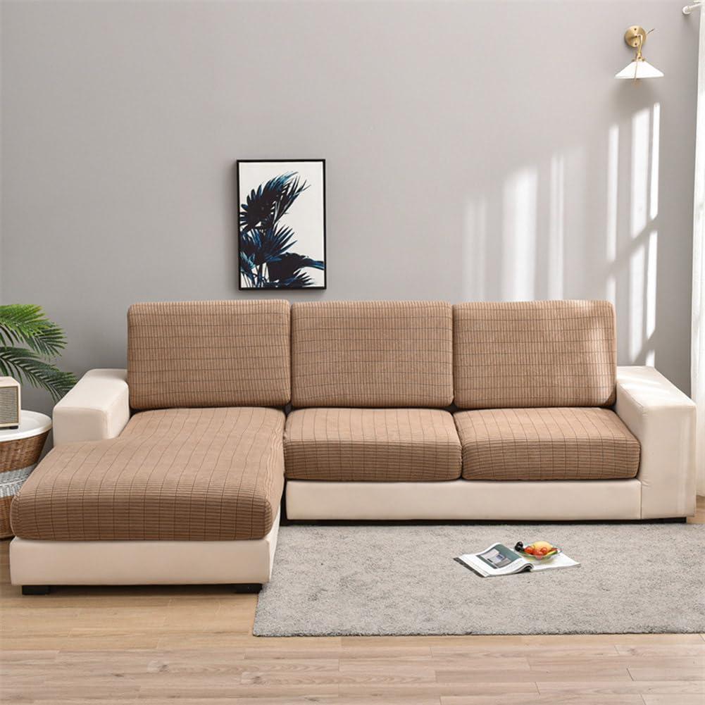 vctops vctops Magic Sofa Cover Anti Slip Stretch Couch Covers Wear-Resistant Slipcover with Elastic Bottom L Shape Sofa Slipcover Furniture Protector, 1 Piece (Camel,Medium)