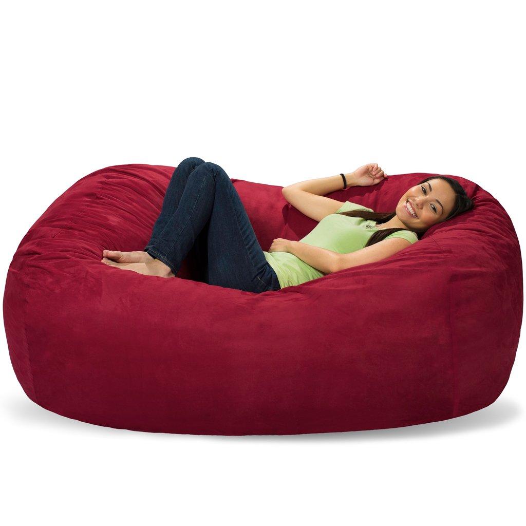 Comfy Sacks Comfy Sacks Memory Foam Bean Bag Chair, New York Red Pebble