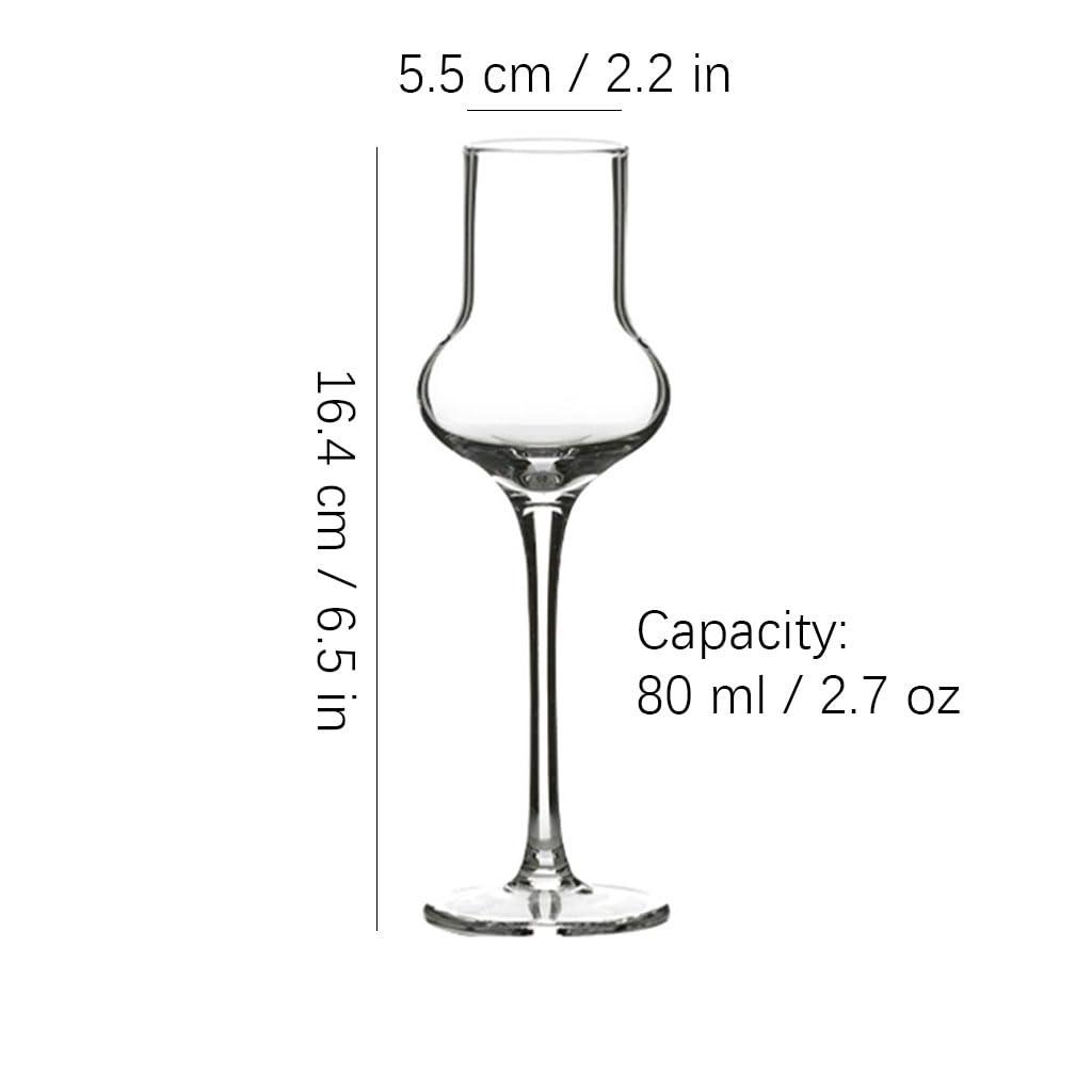 PEKJI PEKJI Creative Wine Glasses Round Long Stem Glass Cocktail Glasses Champagne Glasses 80 ml/2.7 oz