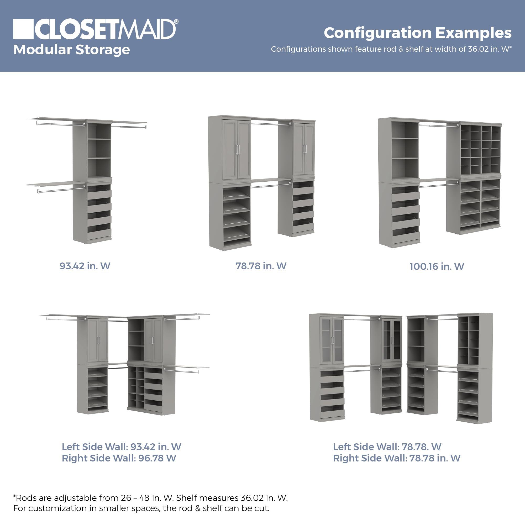 ClosetMaid ClosetMaid Modular Storage Shelf Unit with 3-Shelves, Taupe