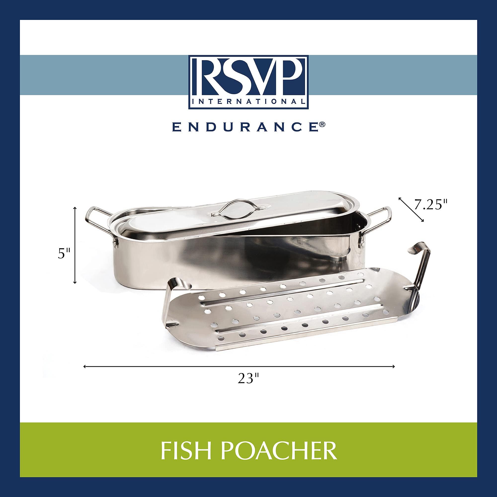 RSVP International RSVP International Endurance Collection Fish Poaching Set, 20 inch, Stainless Steel