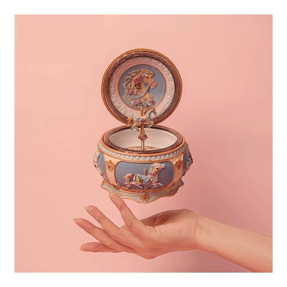 BBZY Music Box Music Box Wooden Musical Box Carousel Music Boxs Birthday Valentine\'s Day Gift Christmas Thanksgiving Home Decoration Christmas Valentine Housewarming Gift (Size : A)