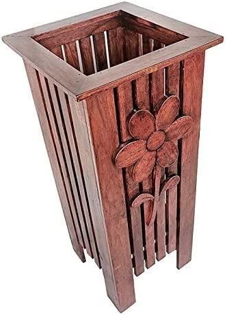 Katzowen Katzowen Umbrella Storage Rack Umbrella Stands Rack Rectangular Wood Umbrella Stand, Dark Brown Umbrella Rack, Used for Organizing Umbrellas, for Entryway Home Office Hotel