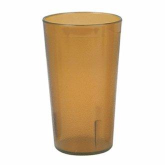 Thunder Group 32 oz. (Ounce) Restaurant Tumbler Beverage Cup, Stackable Cups, Break-Resistant Commmerical Plastic, Set of 4 - Amber