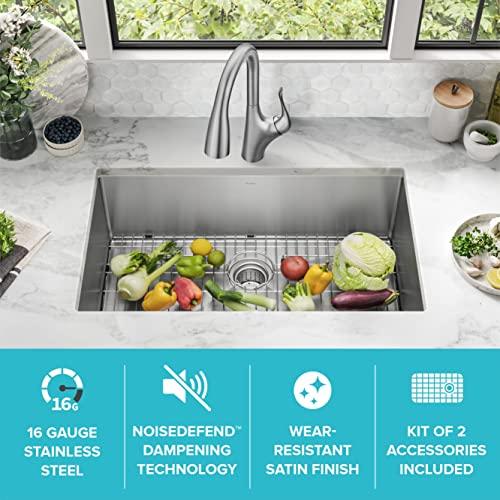 Kraus Kraus KHU100-32 Standart PRO 16 Gauge Undermount Single Bowl Stainless Steel Kitchen Sink, 32 Inch