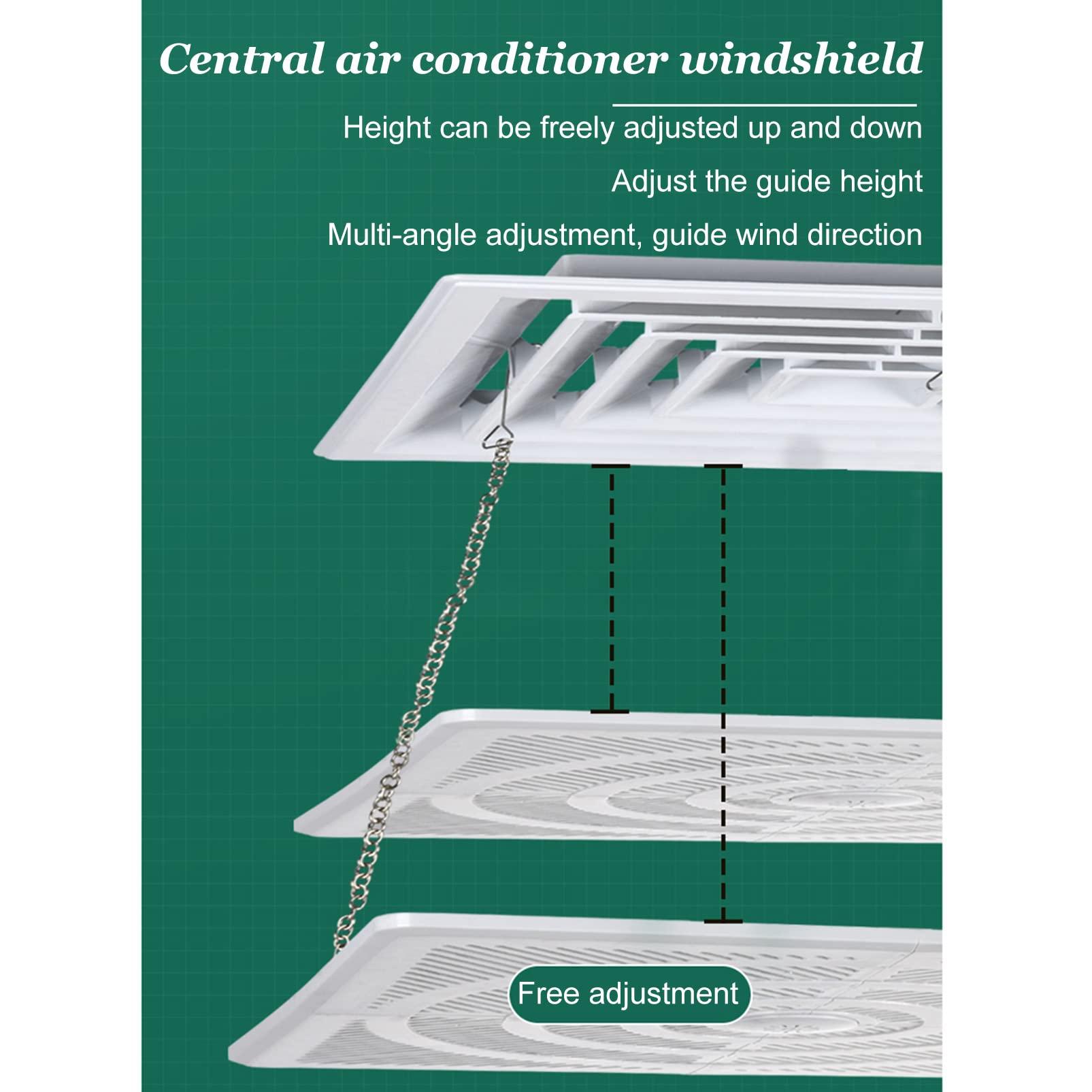 SHYP Ceiling Air-Conditioning Wind Deflector, Air Outlet Wind Shield, Air Conditioning Air Outlet Anti-Direct Blowing Baffle Wind Guide Cover, Enhance Cooling and Heating Circulatio