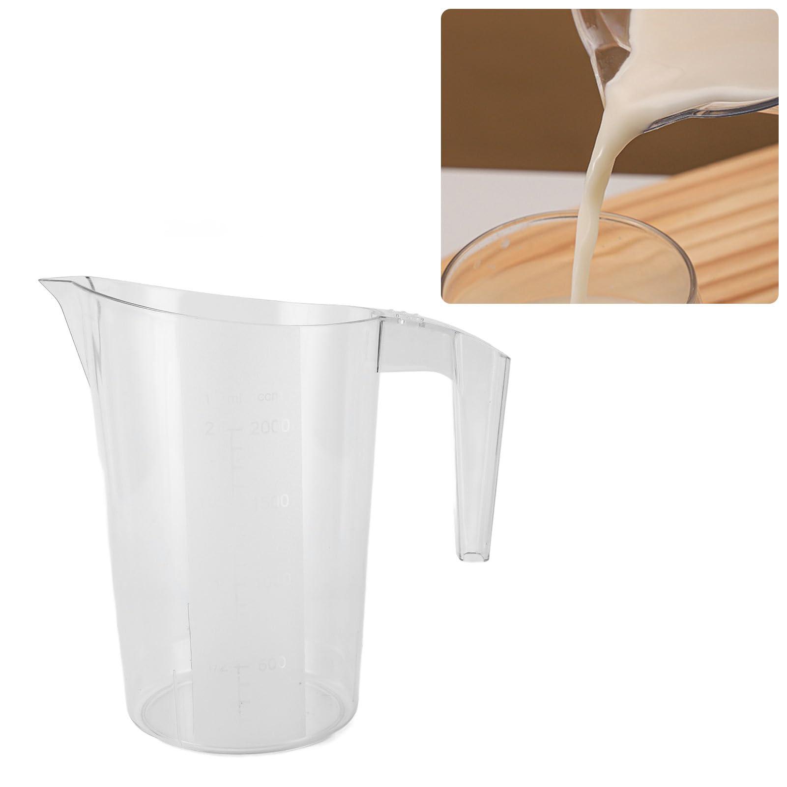 WOHPNLE Measuring Cup, Measuring Cup for Dry and Liquid Ingredients Measuring Pitchers Easy Read Liquid Measuring Cups for Vinegar Flour Liquid Oil(2000ML)