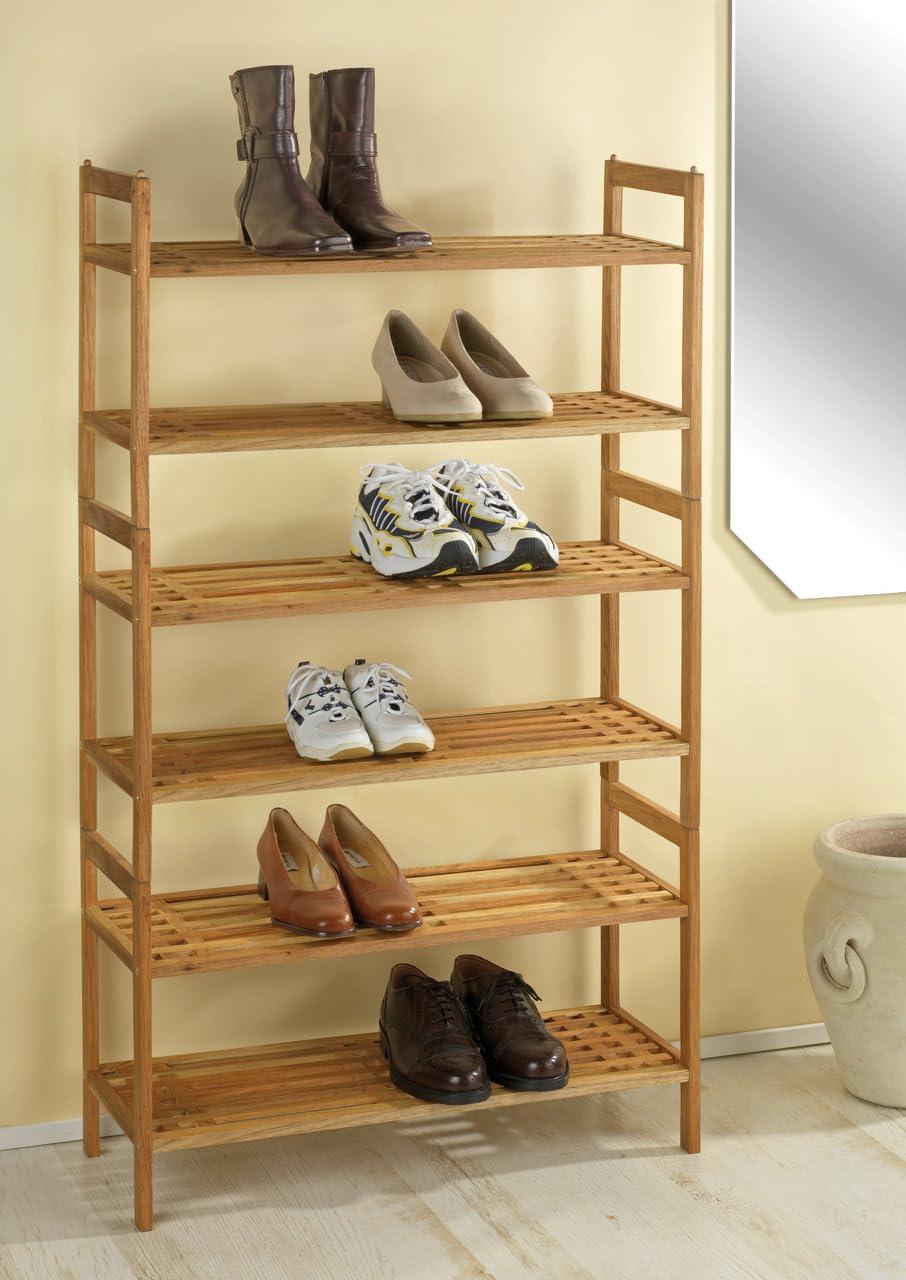 Wenko Wenko 18616100 Norway Walnut Wood Shoe Shelf, 69 x 40.5 x 27 cm