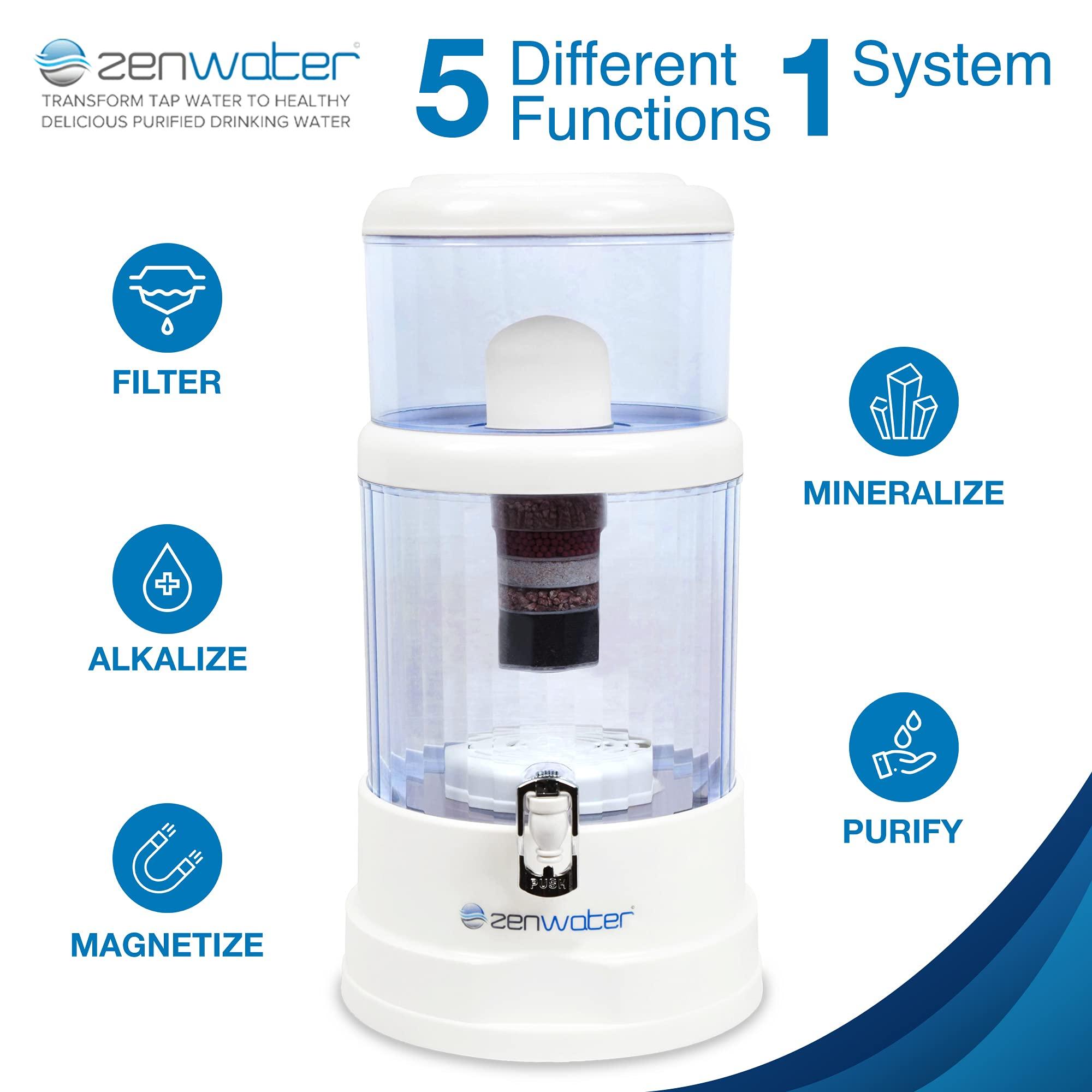 ZENWATER Zen Water Systems Countertop Filtration and Purification System, 6-Gallon