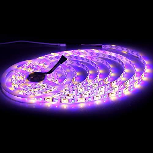 SUPERNIGHT SUPERNIGHT RGBWW LED Strip Light IP65 Waterproof RGB Color Changing Rope Lighting with Warm White 3500K Color 16.4ft 300leds 5050 Tape Light (RGB + Warm White)