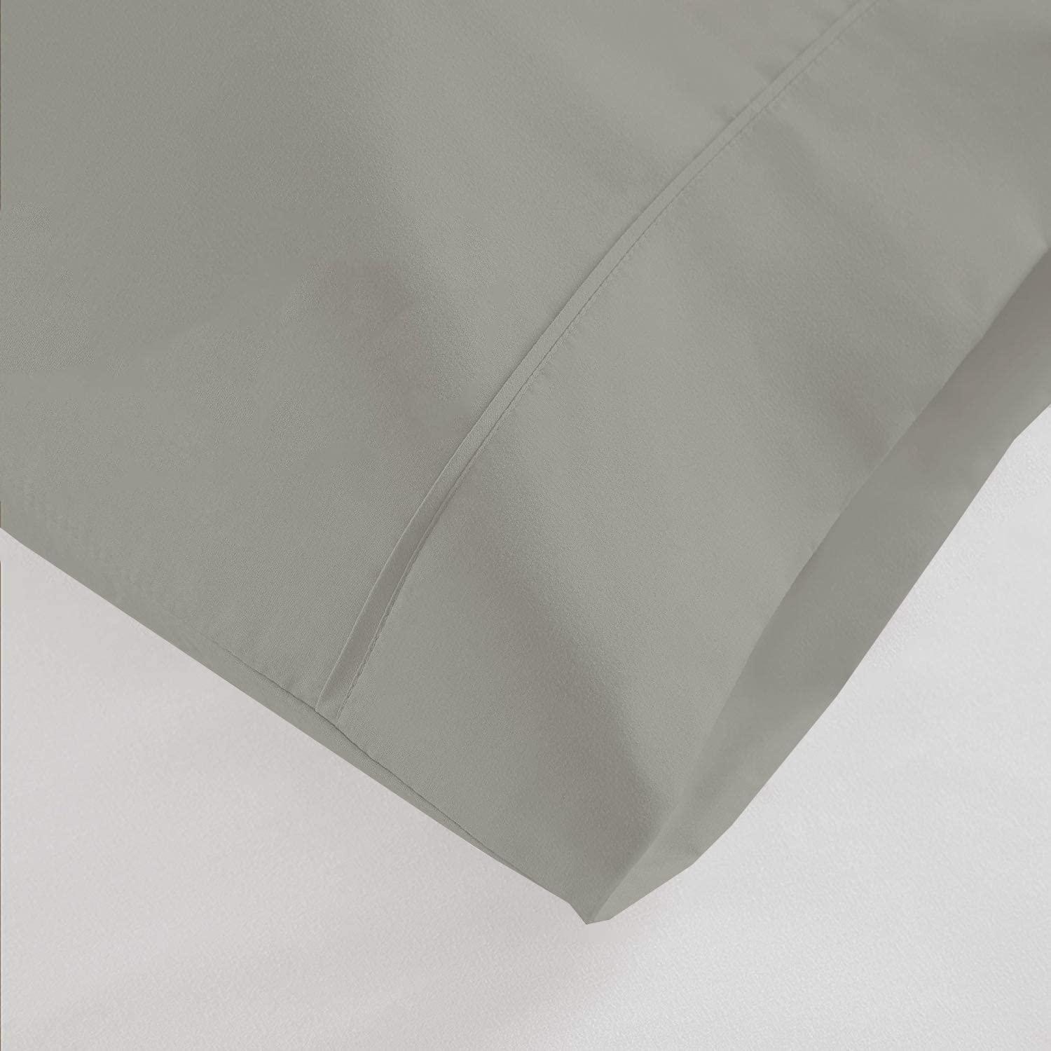 NON Sticky cotton Short Queen Sheets for Rv Camper 100% Cotton Rv Sheets Short Queen Sheets Camper Sheets Rv Queen Sheets Short Queen Sheet Set for Rv Camper Short Queen Sheets for Rv Mattress Light Grey Solid