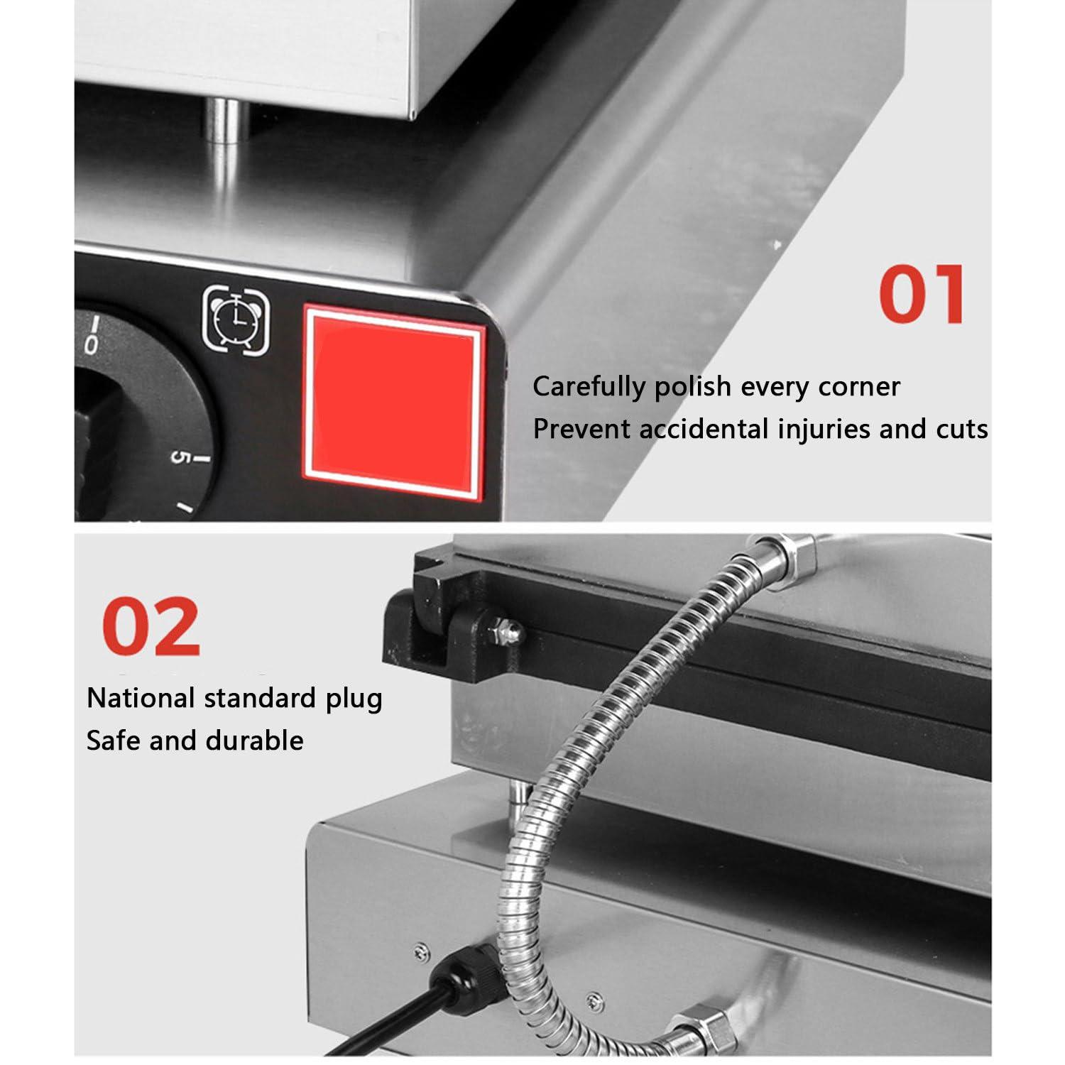 DAZULI Mini Dutch Pancake Baker Maker Commercial Electric Dorayaki Maker Muffin Making Machine Non-stick Waffle Pancake Maker for Restaurant Bakery Leisure Snack Bar,50hole