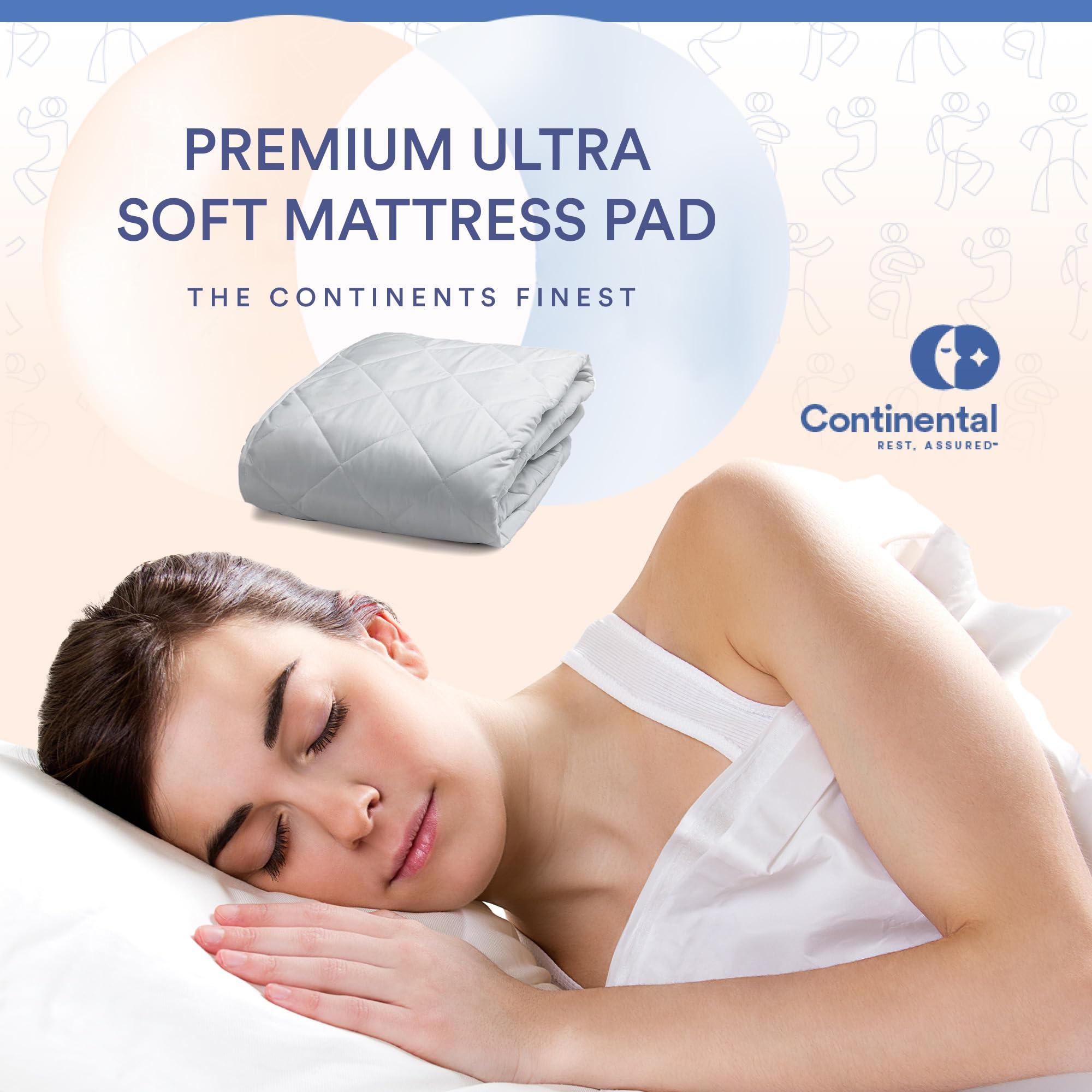 Continental Bedding Continental Bedding Queen Size Waterproof Mattress Protector Sheet- Quilted Fitted Mattress Cover - Premium Cotton Mattress Bed Pad Topper Up to 18 Inches Deep - Machine Washable - 300 Thread Count