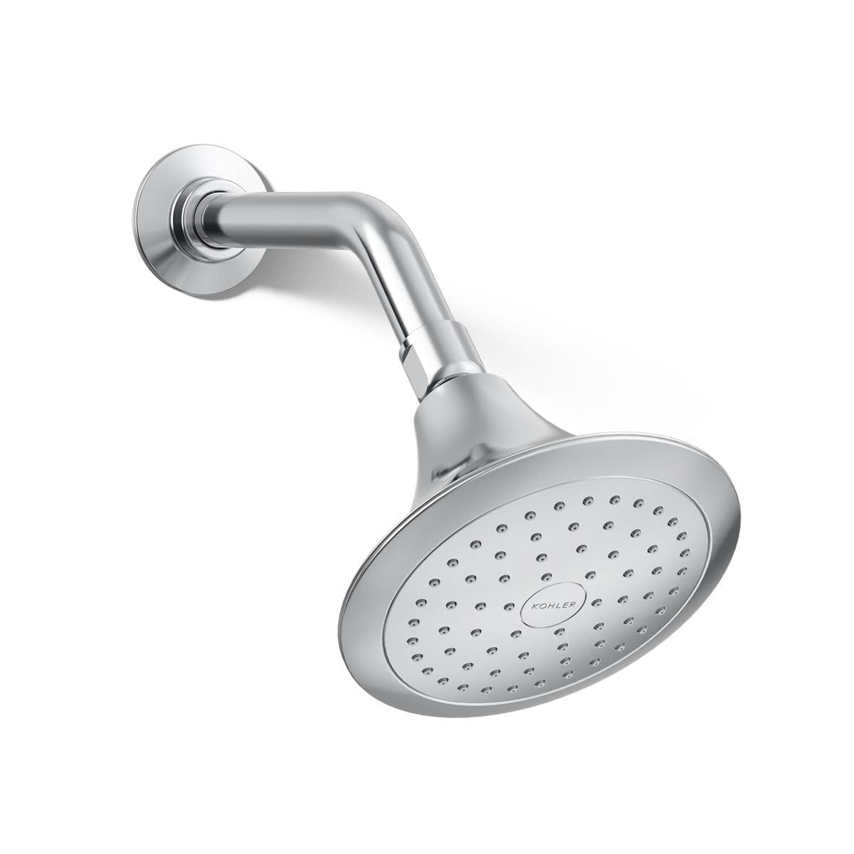 Kohler KOHLER K-10282-AK-CP Forte 2.5 GPM Single-Function Wall-Mount Showerhead With Katalyst Spray, Polished Chrome