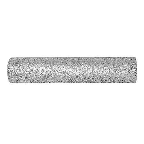DHHOUSE DHHOUSE Self Adhesive Silver Chunky Glitter Wallpaper, Sparkle Sequins Glitter Wallpaper for Wall (17.4in x 16.4ft, Silver)