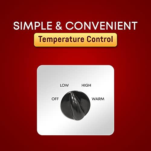 Elite Gourmet Elite Gourmet MST-250XS Electric Slow Cooker Ceramic Pot, Adjustable Temp, Entrees, Sauces, Stews & Dips, Dishwasher Safe Glass Lid & Crock, 1.5 Quart, Stainless Steel