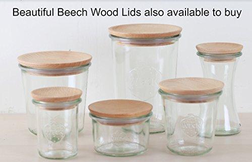 WECK Weck Jar 5 Pack Keep Fresh Plastic Lids, 5 Pack (Medium = 3 1/8", 80mm Opening) Fits Models 751, 900, 901, 908, 976, 996