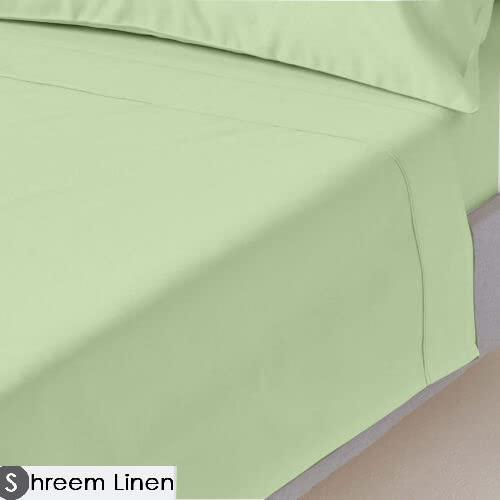 Shreem Linen Waterbed Sheets Queen Size Attached Waterbed Sheets 100% Egyptian Cotton 600-Thread Count 4 Piece Sheet Set 15\" Deep Pocket Attached Waterbed Sheet Set in Solid (Sage, Queen)
