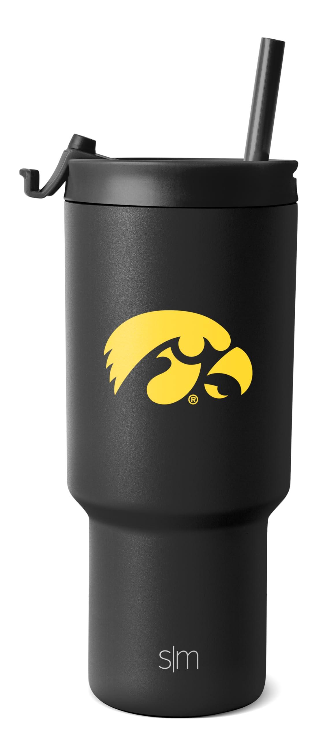 Simple Modern Simple Modern Officially Licensed Collegiate Iowa Hawkeyes 30 oz Tumbler with Flip Lid and Straws | Insulated Cup Stainless Steel | Gifts for Men Women | Trek Collection | University of Iowa